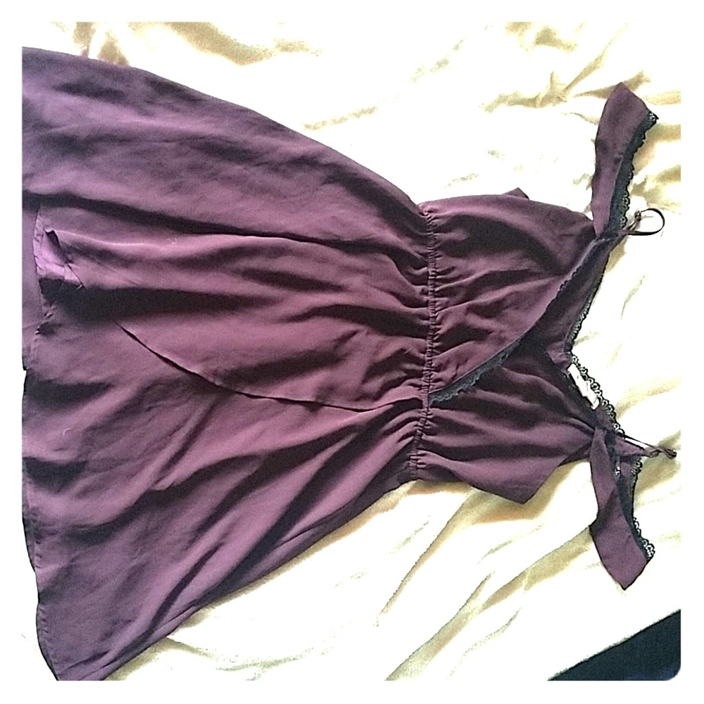 Deep purple colored dress